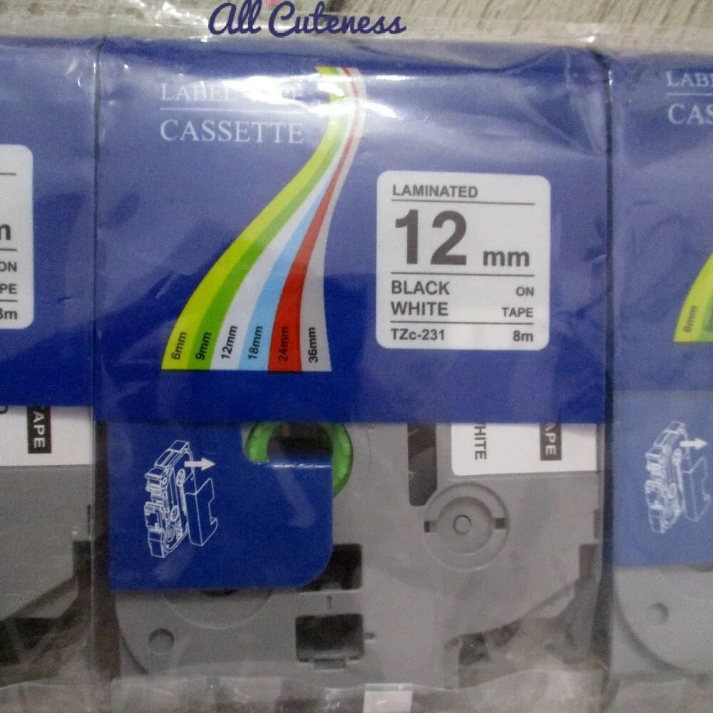 Label Tape Cassette Label Maker Tape TZc-231 8m